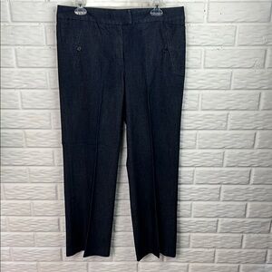 SANDRO TROUSER JEAN TAILORED STYLE STRAIGHT LEG FLAT FRONT SZ 10 PETITE